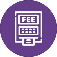 ATM Fees Creative Icon Design vector