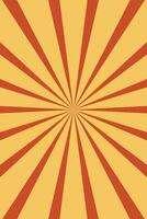 Retro background of sunbeams. Groove poster radial color rays explosion. Vector backdrop