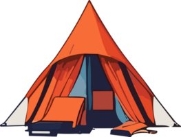 Tent Camping Safety Navigating Nature's Challenges AI Generative png