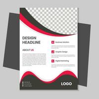 Free geometric vector shape and clean a4 flyer borchure template design, Corporate business flyer, Brochure design with mockup