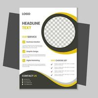 Single page business flyer a4 template with mockup vector