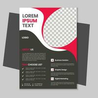 Free geometric vector shape and clean a4 flyer borchure template design, Corporate business flyer, Brochure design with mockup