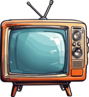 Television Vintage Retro AI Generative png