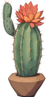 cactus en maceta ai generativo png