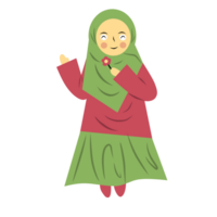 linda hijab niña dibujos animados png