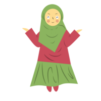linda hijab niña dibujos animados png