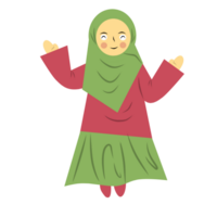mignonne hijab fille dessin animé png