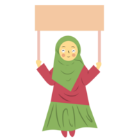 carino hijab ragazza cartone animato png