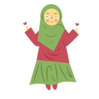 süß Hijab Mädchen Karikatur png