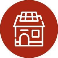 Solar House Creative Icon Design vector