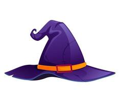 Witch Hat. Element in cartoon style for designs. Colorful vector Illustration isolated on white.