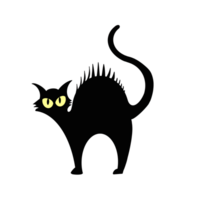 chat noir d'halloween png