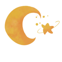 moon and star png