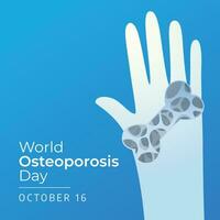 World Osteoporosis Day design template good for celebration usage. osteoporosis bone design template. bone vector image. flat design. vector eps 10.