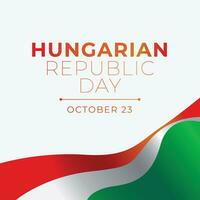 Hungarian Republic Day design template good for celebration usage. hungarian flag design. flat design. vector eps 10.