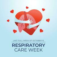 Respiratory Care Week design template good for celebration usage. lung vector illustration. vector eps 10. flat design. love illustration.