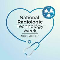 National Radiologic Technology Week design template good for celebration usage. skull bone. radiology illustration. vector eps 10. flat design.