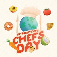 International Chefs Day design template good for celebration usage. chef hat vector image. flat design. vector eps 10.