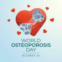 World Osteoporosis Day design template good for celebration usage. osteoporosis bone design template. bone vector image. flat design. vector eps 10.