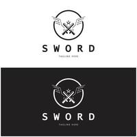 Sword with wings and king vector image