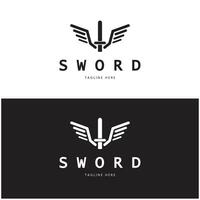 Sword with wings and king vector image