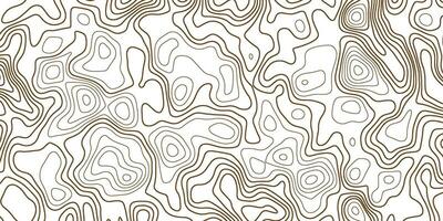 Topographic Map. Topography Background. Seamless Pattern of Lines and Curves in Brown and vector