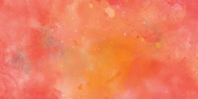 Watercolor Background. Orange and Pink Watercolor Splash Background. Colorful Background. vector