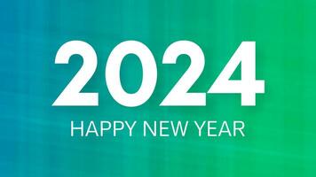 2024 Happy New Year on colorful background vector