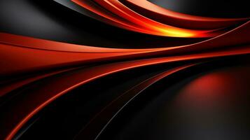 Black orange red 3d abstract wallpaper AI Generative photo