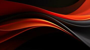 Black orange red 3d abstract wallpaper AI Generative photo