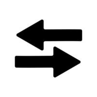 arrows left and right line icon isolated on white background vector