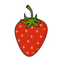 linda fresa Fruta pegatina ilustración png