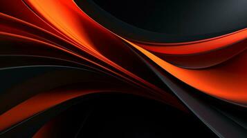 negro naranja rojo 3d resumen fondo de pantalla ai generativo foto