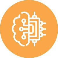 Brain Circuit Creative Icon Design vector