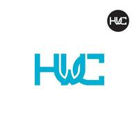 Letter HWC Monogram Logo Design vector