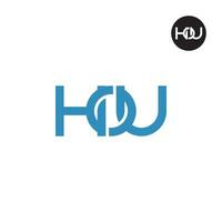 Letter HOU Monogram Logo Design vector