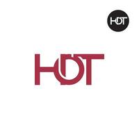 Letter HOT Monogram Logo Design vector