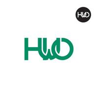 Letter HWO Monogram Logo Design vector