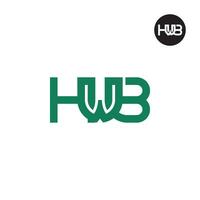 letra hwb monograma logo diseño vector