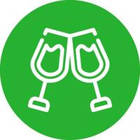 Glass Cheers Creative Icon Design vector