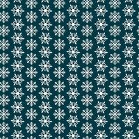 Seamless vector pattern of white snowflakes on a blue background