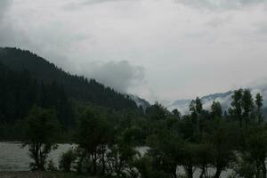 Scenic view of the natural beauty of Tao Butt, Neelum Valley, Kashmir.  Tao Butt is famous for its lush green trees and natural beauty. photo