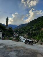 Beautiful day time view of natural beauty of Jagran, Neelum Valley, Kashmir. Jagran, Neelam Valley is famous for its natural beauty. photo