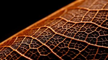 Close up texture leaf structure macro photography, abstract texture, Generative AI illustration photo