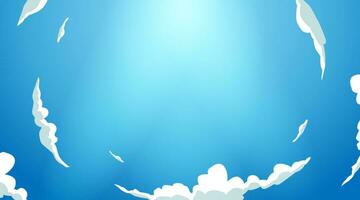 Clear sky shiny background with cloud and white space for text vector