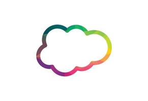 Low Poly and Solid Cloud logo design, Vector design template