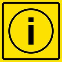 Information Kiosk Sign, Sticker With Yellow Background, For Print, Plot, Cut. vector