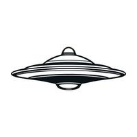 flat ufo icon illustration design, simple alien ship vector