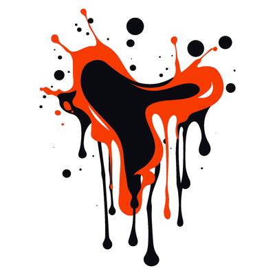 Colorful Paint ink Splatter Vector, Free paint drip drop splash element