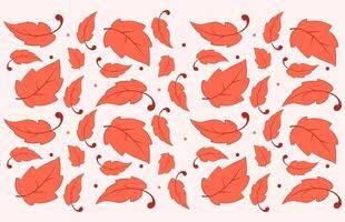 Free Autumn leaf pattern vector, Autumn Colorful leaf pattern vector